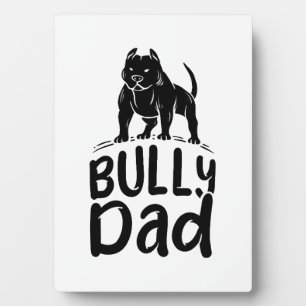 Bully-Vater stolzer American Bully Besitzer Fotoplatte