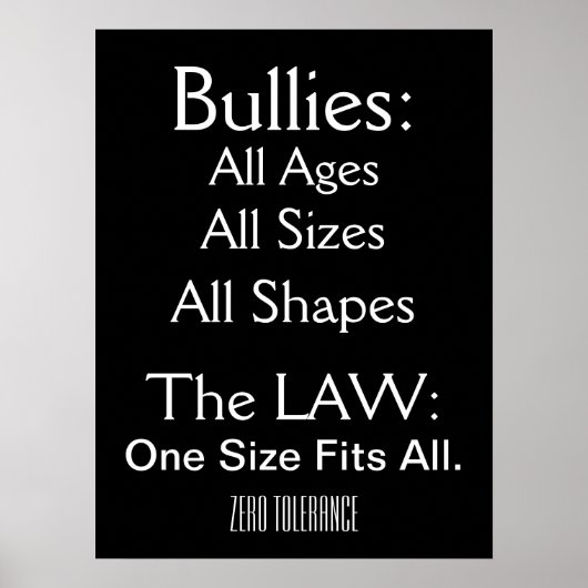 Bullying - Null Toleranz - SRF Poster (Vorne)