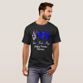 Bullying Prevention Awareness Peace Liebe Hope Blu T-Shirt (Vorne ganz)