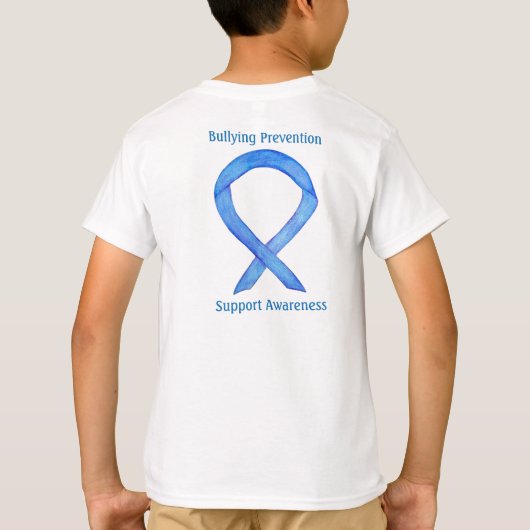 Bullying Prevention Awareness Ribbon Custom TShirt (Rückseite)