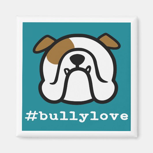 #bullylove - Bulldog Liebe! English Bulldog-Magnet Magnet (Vorne)