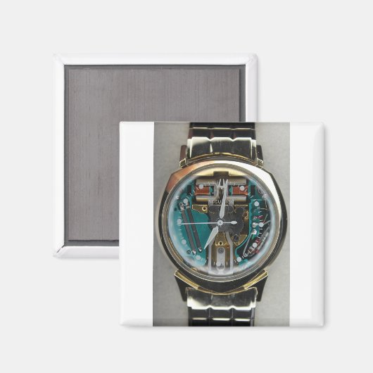 Bulova Accutron Spaceview Alpha 1961 Magnet (Vorderseite/Rückseite)