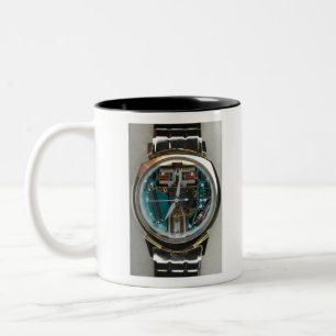 Bulova Accutron Spaceview Alpha 1961 Zweifarbige Tasse