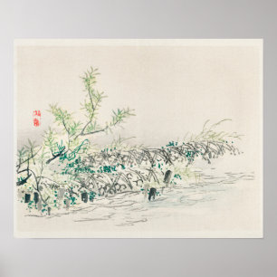 Bulrush von Kōno Bairei (1844-1895) Poster
