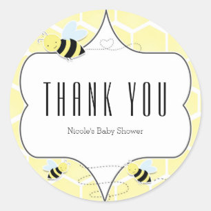 Bumble Bee Baby Dusche Gastgeschenk Stickers