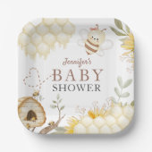 Bumble Bee Baby Duschpapier Teller (Vorderseite)