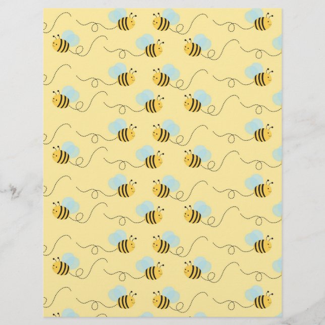 Bumble Bee Baby Scrapbook Paper (Vorderseite)