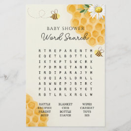 Bumble Bee Baby Shooter Word Search Game