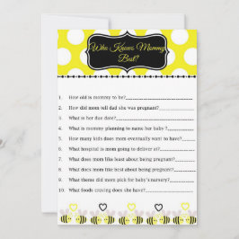 Bumble Bee Baby Shower Game, das Mommy Best kennt