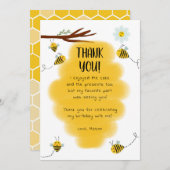 Bumble Bee Birthday Party Danke Notizen Einladung (Vorne/Hinten)