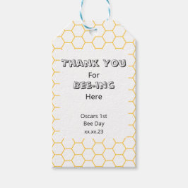 Bumble Bee Birthday Party Vielen Dank für Ihre Unt Geschenkanhänger