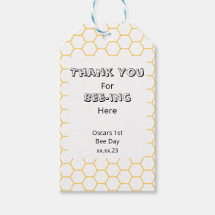 Bumble Bee Birthday Party Vielen Dank für Ihre Unt Geschenkanhänger