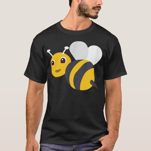 Bumble Bee Black Yellow with Stinger Cartoon Anima T-Shirt (Vorderseite)