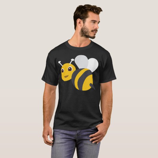 Bumble Bee Black Yellow with Stinger Cartoon Anima T-Shirt (Vorne ganz)