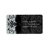 Bumble Bee Damask Address Labels - Adressaufkleber (Vorne)