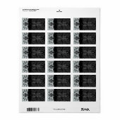 Bumble Bee Damask Address Labels - Adressaufkleber (Vorne)