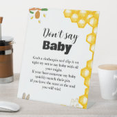 Bumble Bee 'don't say baby' Party Sockelschild (In Situ)