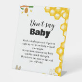 Bumble Bee 'don't say baby' Party Sockelschild (Vorderseite)