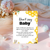 Bumble Bee 'don't say baby' Party Sockelschild
