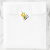 Bumble Bee Face Runder Aufkleber (Tasche)