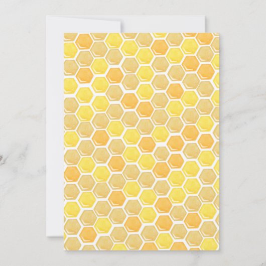 Bumble Bee First Birthday Party Einladungen (Rückseite)