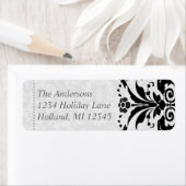 Bumble Bee Floral Art Deco Adressenmarken (Insitu)