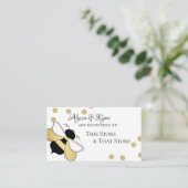 Bumble Bee Gold Confetti Babydusche Registrierung Begleitkarte (Stehend Vorderseite)