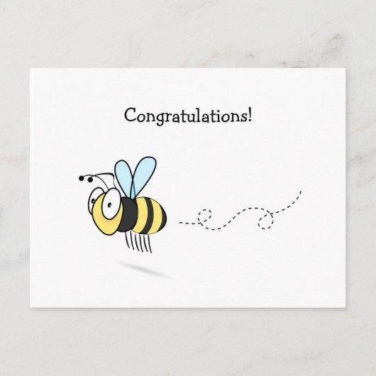 Bumble Bee Gratulation Postkarte (Vorderseite)