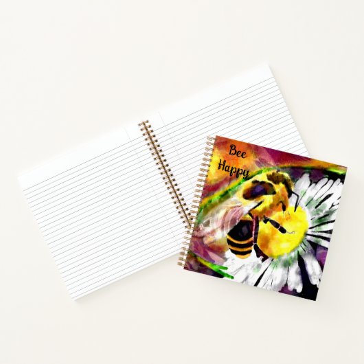 Bumble Bee Happy Notebook Journal Notizblock (Innenseite)