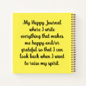 Bumble Bee Happy Notebook Journal Notizblock (Rückseite)