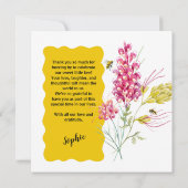 Bumble Bee Honey Bee Dankeskarte (Rückseite)