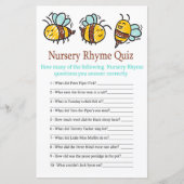 Bumble Bee Kinderzimmer Rhyme Quiz Babydusche Spie (Vorderseite)
