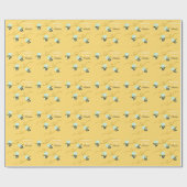 Bumble Bee Mommy to Bee Wrapping Paper Geschenkpapier (Flach)