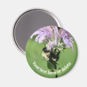 Bumble Bee On Bee Balm Flower Personalized Magnet (Vorderseite/Rückseite)