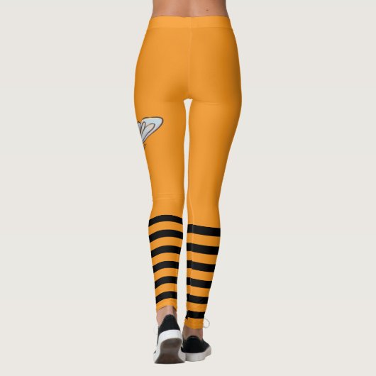 Bumble Bee orange Leggings (Rückseite)