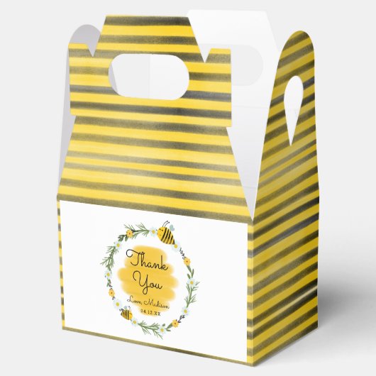 Bumble Bee Party Vielen Dank Geschenkschachtel (Geöffnet)
