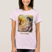 Bumble Bee Pink Rose Nature Personalized T-Shirt (Vorderseite)