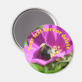 Bumble Bee Rose Flower Personalized Nature Magnet (Vorderseite/Rückseite)