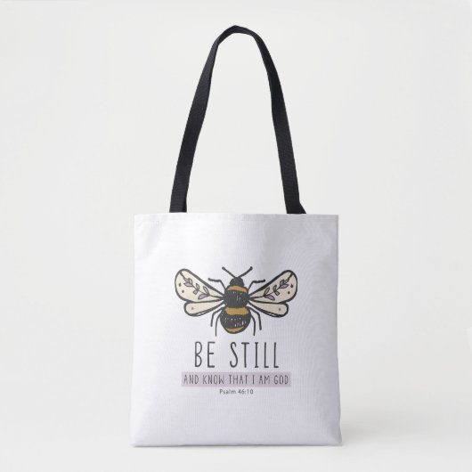 bumble bee scripture tote bag tasche (Vorderseite)