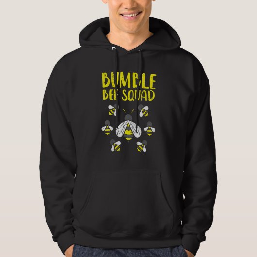 Bumble Bee Squad Funny Bumblebee Friends Team Männ Hoodie (Vorderseite)
