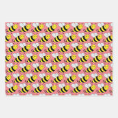 Bumble Bee verschiedene farbige Wrapping Paper She Geschenkpapier Set (Vorderseite 3)