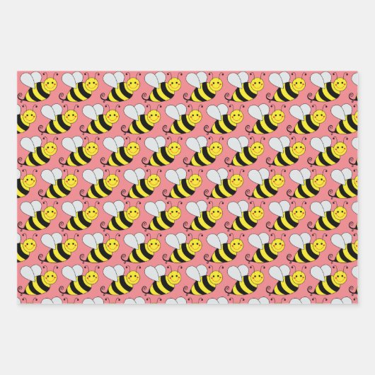 Bumble Bee verschiedene farbige Wrapping Paper She Geschenkpapier Set (Vorderseite 3)