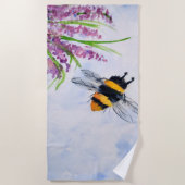 Bumble Bee Watercolor Strandtuch (Vorderseite)