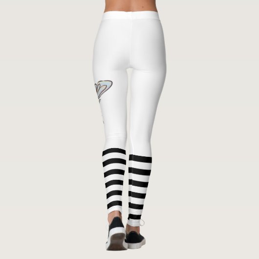 Bumble Bee white Leggings (Rückseite)