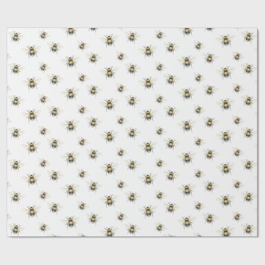 Bumble Bee Wrapping Paper Gift Wrap Geschenkpapier (Flach)