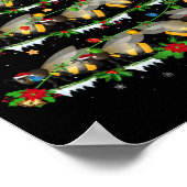 Bumble Bee Xmas Lights Santa Bumble Bee Christmas Poster (Ecke)