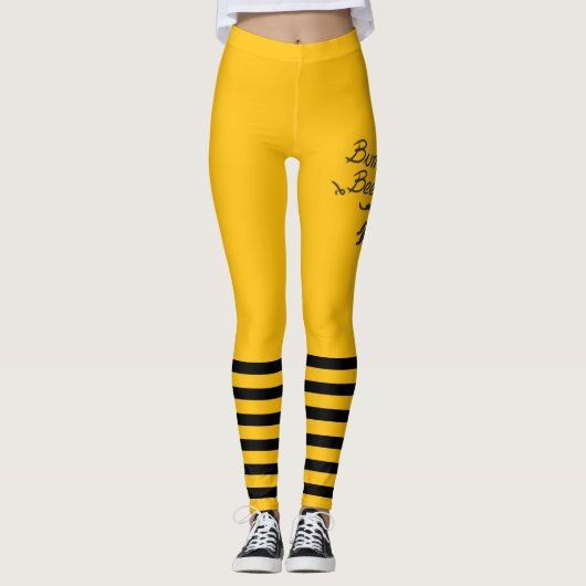 Bumble Bee yellow Leggings (Vorderseite)