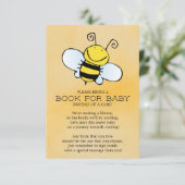 Bumble Been Neutral Baby Shower Book for Baby Einladung (Stehend Vorderseite)