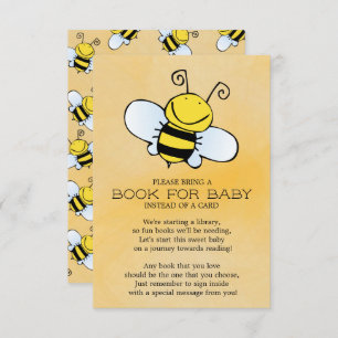 Bumble Been Neutral Baby Shower Book for Baby Einladung