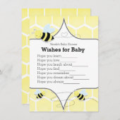 Bumble BEYellow Wish Wish for Baby Showgame Einladung (Vorne/Hinten)